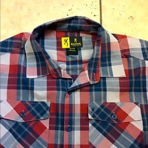 Browning Plaid Button up XL
